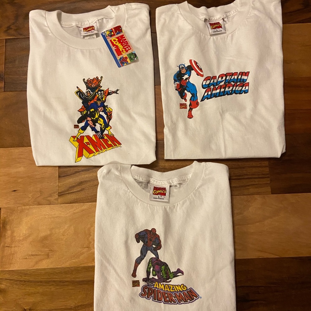 2000’s Vintage Marvel 3 for 1 combo Kids-L Men’s-S
